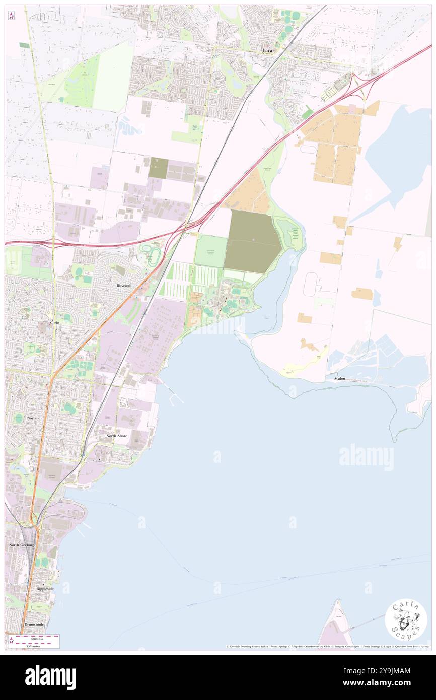 Point Abeona, Greater Geelong, Australia, Victoria, s 38 4' 30'', N 144 23' 49'', MAP, Cartascapes Map pubblicata nel 2024. Esplora Cartascapes, una mappa che rivela i diversi paesaggi, culture ed ecosistemi della Terra. Viaggia attraverso il tempo e lo spazio, scoprendo l'interconnessione del passato, del presente e del futuro del nostro pianeta. Foto Stock