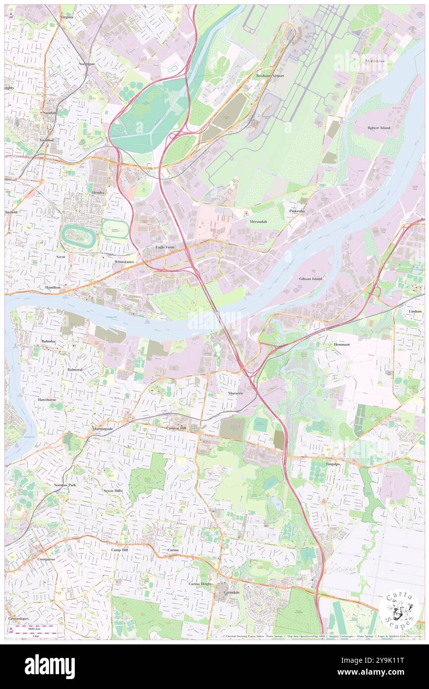 Gateway Bridge, , AU, Australia, Queensland, s 27 26' 44'', N 153 5' 59'', MAP, Cartascapes Map pubblicata nel 2024. Esplora Cartascapes, una mappa che rivela i diversi paesaggi, culture ed ecosistemi della Terra. Viaggia attraverso il tempo e lo spazio, scoprendo l'interconnessione del passato, del presente e del futuro del nostro pianeta. Foto Stock