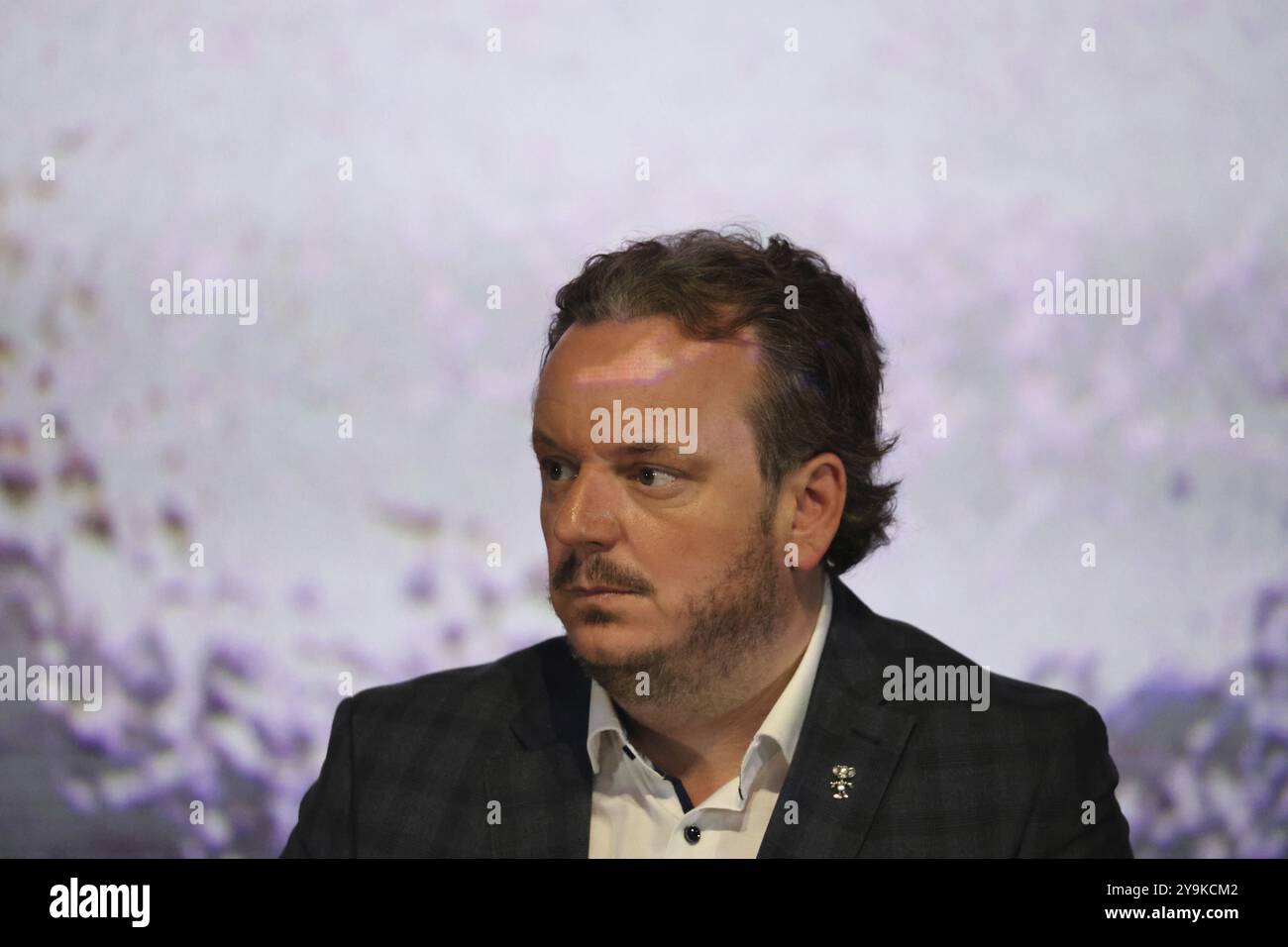 Michael Mack (Direttore Junior di Europapark Rust) a Europapark Rust alla conferenza stampa per l'apertura della stagione 2023 Foto Stock