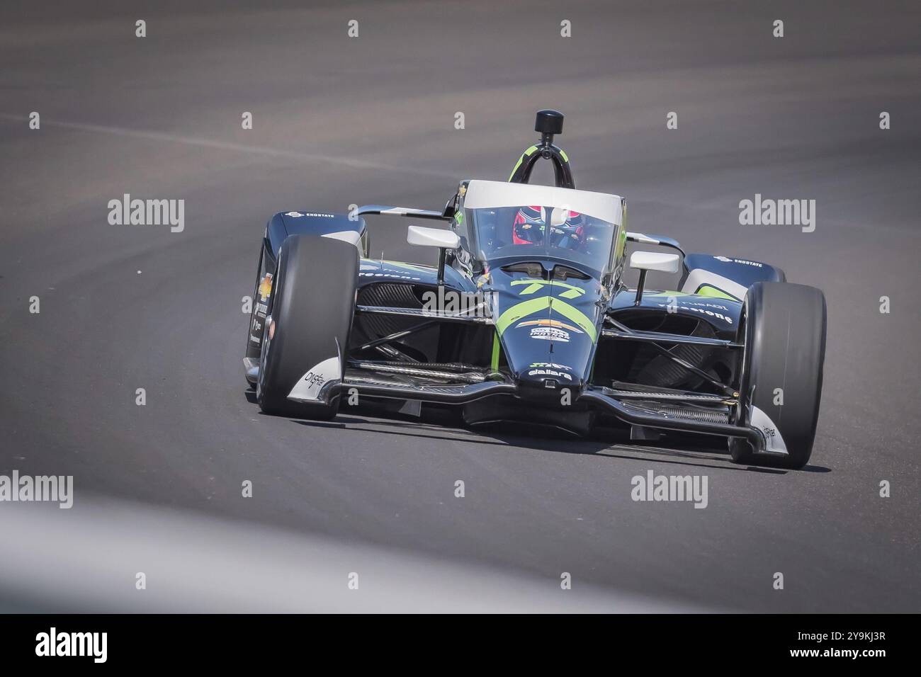 ROMAIN GROSJEAN (77) di Ginevra, Svizzera, pratica per la 108a corsa della 500 miglia di Indianapolis all'Indianapolis Motor Speedway di Speedway, IN Foto Stock