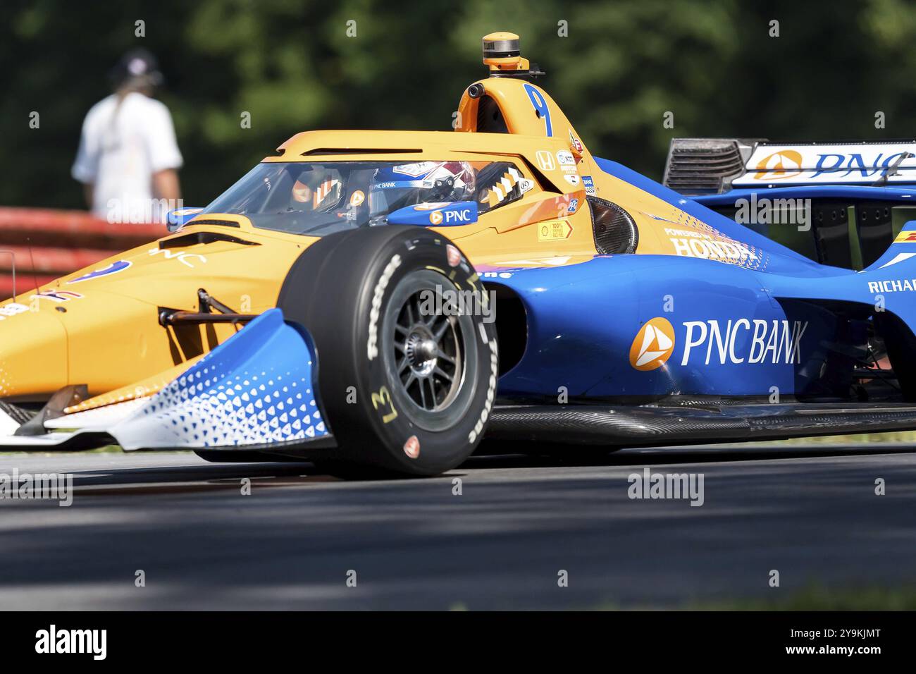 SCOTT DIXON (9) di Auckland, nuova Zelanda, pratica per la Honda Indy 200 al Mid-Ohio Sports Car Course di Lexington, OHIO Foto Stock