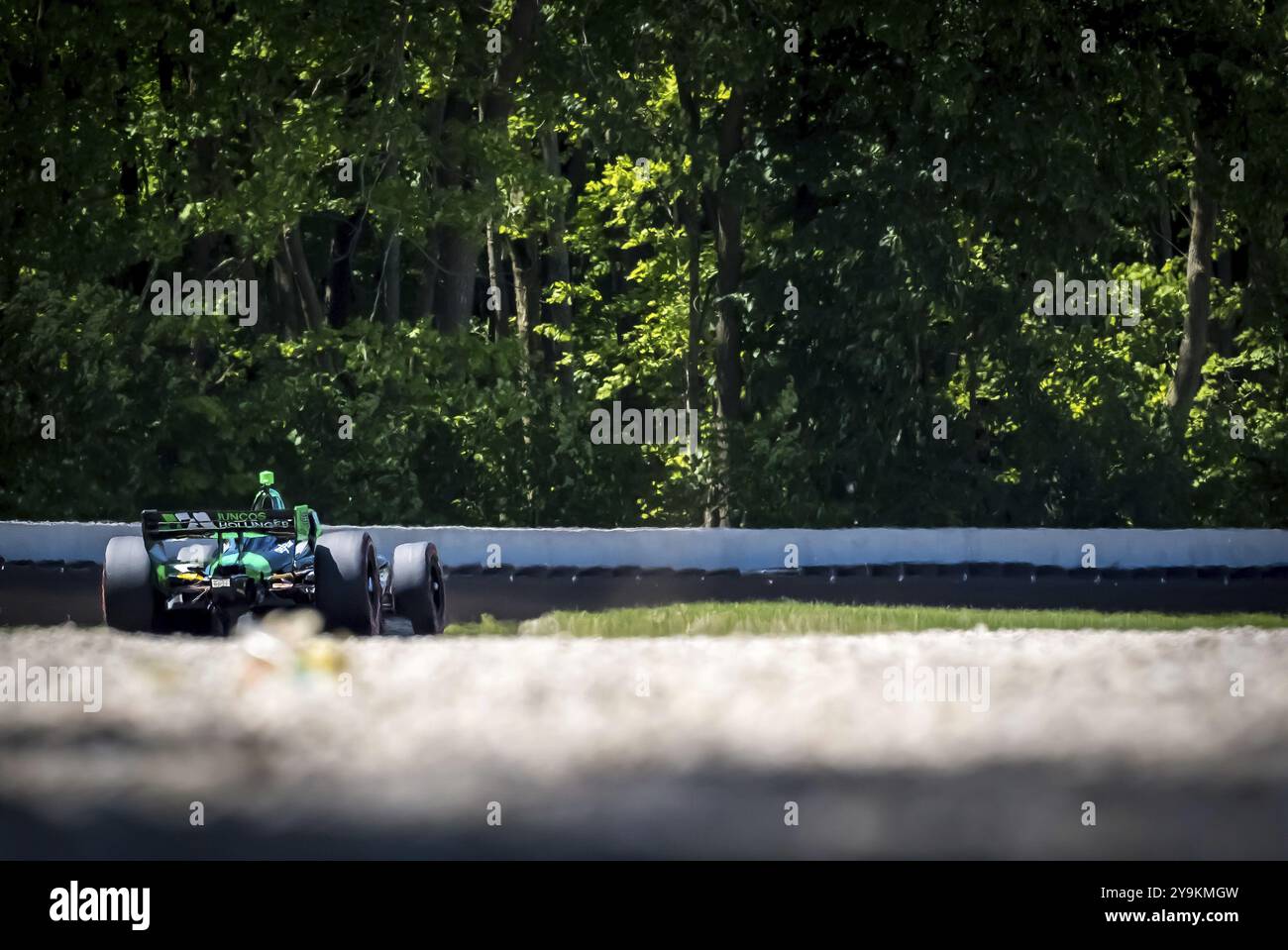 ROMAIN GROSJEAN (77) di Ginevra, Svizzera, pratica per l'XPEL Grand Prix a Road America a Elkhart Lake, WISCONSIN Foto Stock