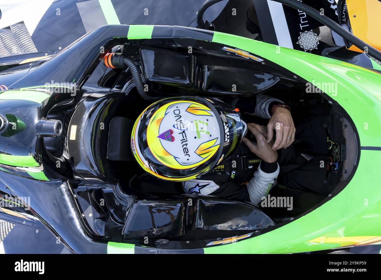 ROMAIN GROSJEAN (77) di Ginevra, Svizzera, si prepara ad allenarsi per la prima edizione del Thermal Club $1 Million Challenge presso il Thermal Club di Thermal, C. Foto Stock