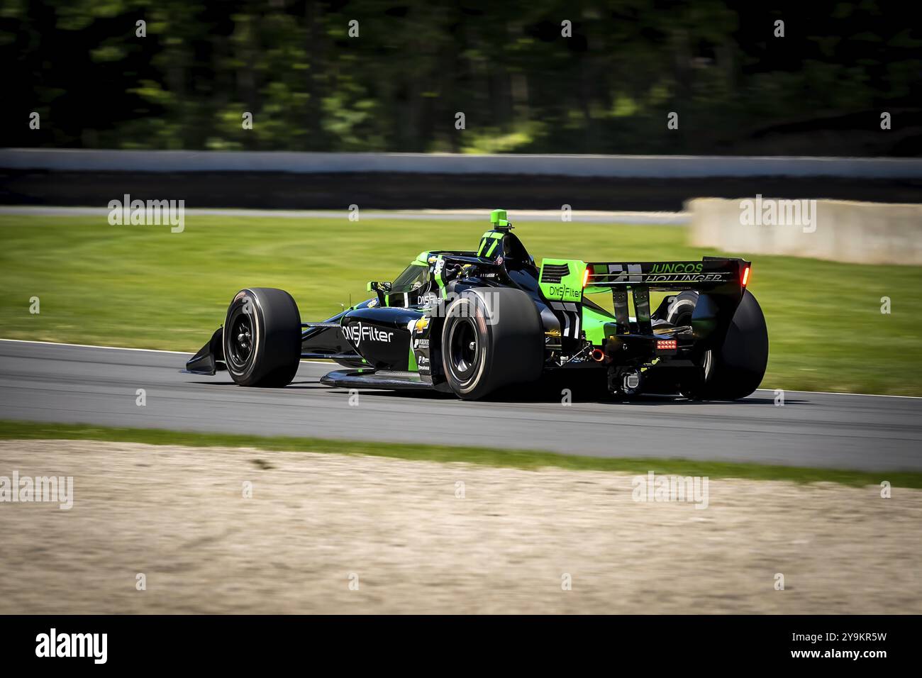 ROMAIN GROSJEAN (77) di Ginevra, Svizzera, pratica per l'XPEL Grand Prix a Road America a Elkhart Lake, WISCONSIN Foto Stock
