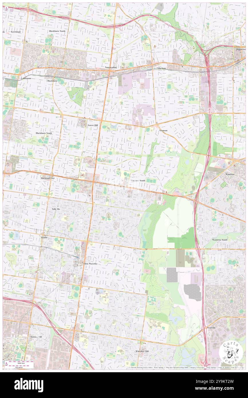 Vermont South, Whitehorse, AU, Australia, Victoria, s 37 51' 22'', N 145 10' 55'', MAP, Cartascapes Map pubblicata nel 2024. Esplora Cartascapes, una mappa che rivela i diversi paesaggi, culture ed ecosistemi della Terra. Viaggia attraverso il tempo e lo spazio, scoprendo l'interconnessione del passato, del presente e del futuro del nostro pianeta. Foto Stock