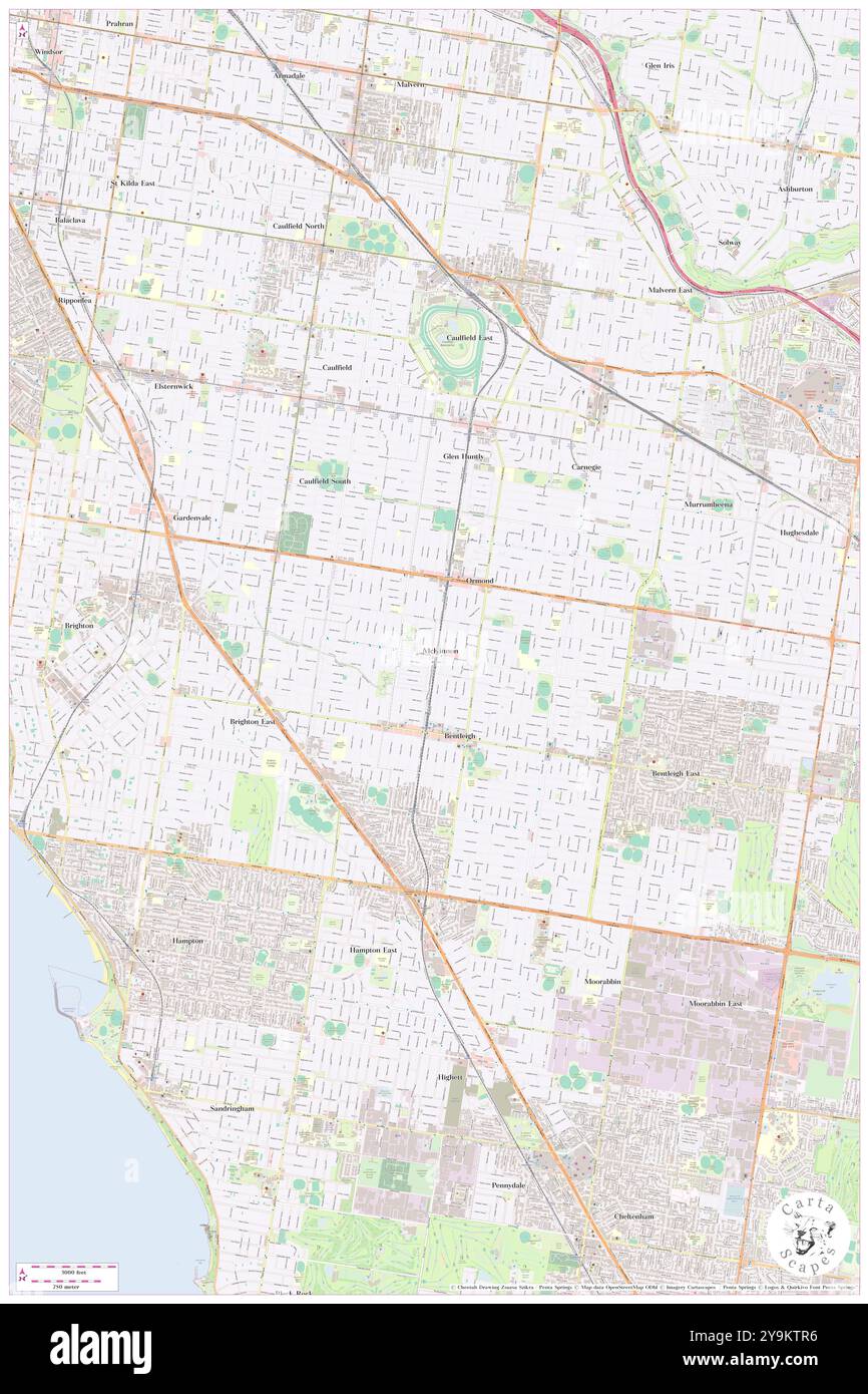 McKinnon, Glen Eira, Australia, Victoria, s 37 54' 38'', N 145 2' 16'', MAP, Cartascapes Map pubblicata nel 2024. Esplora Cartascapes, una mappa che rivela i diversi paesaggi, culture ed ecosistemi della Terra. Viaggia attraverso il tempo e lo spazio, scoprendo l'interconnessione del passato, del presente e del futuro del nostro pianeta. Foto Stock