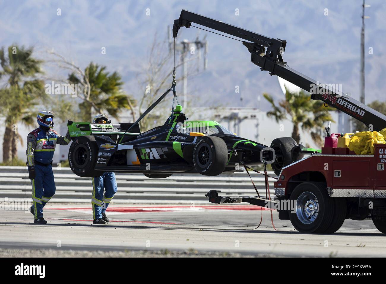 ROMAIN GROSJEAN (77) di Ginevra, Svizzera, mette in risalto la prudenza durante il primo Thermal Club $1 Million Challenge al Thermal Foto Stock