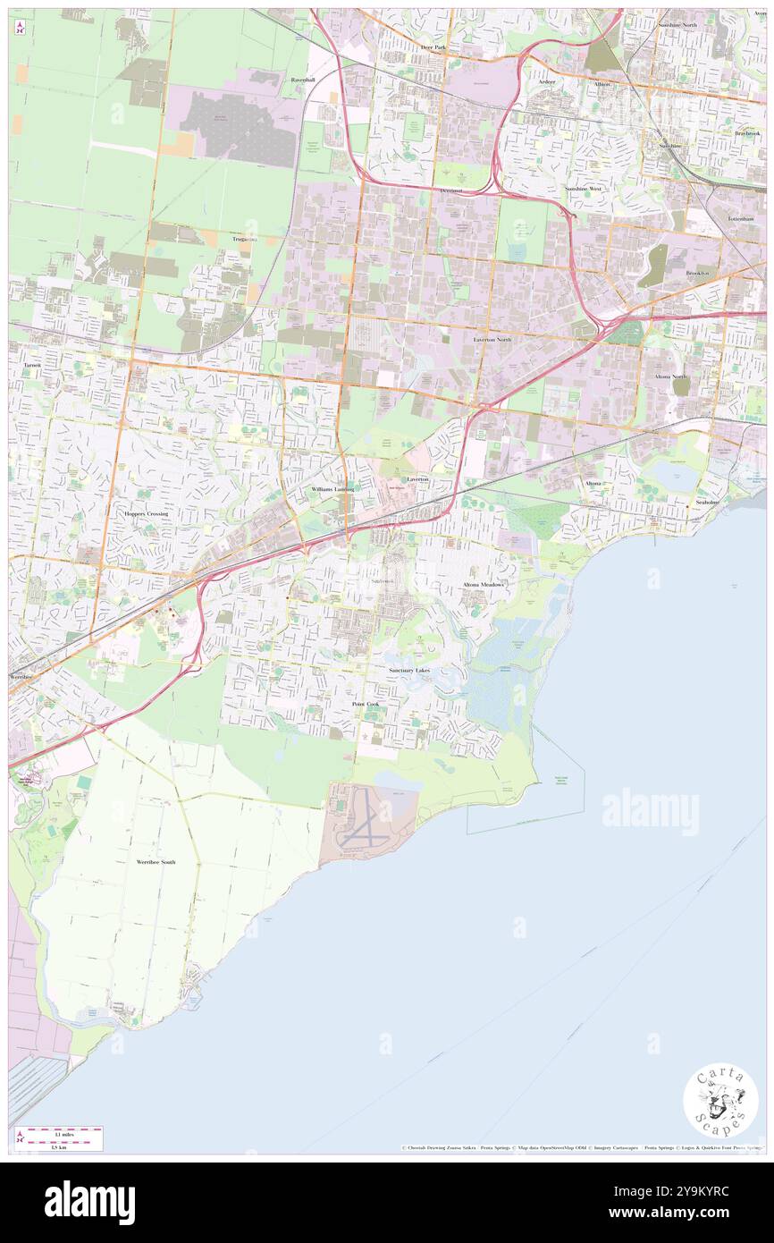 Seabrook, Hobsons Bay, AU, Australia, Victoria, s 37 52' 51'', N 144 45' 31'', MAP, Cartascapes Map pubblicata nel 2024. Esplora Cartascapes, una mappa che rivela i diversi paesaggi, culture ed ecosistemi della Terra. Viaggia attraverso il tempo e lo spazio, scoprendo l'interconnessione del passato, del presente e del futuro del nostro pianeta. Foto Stock