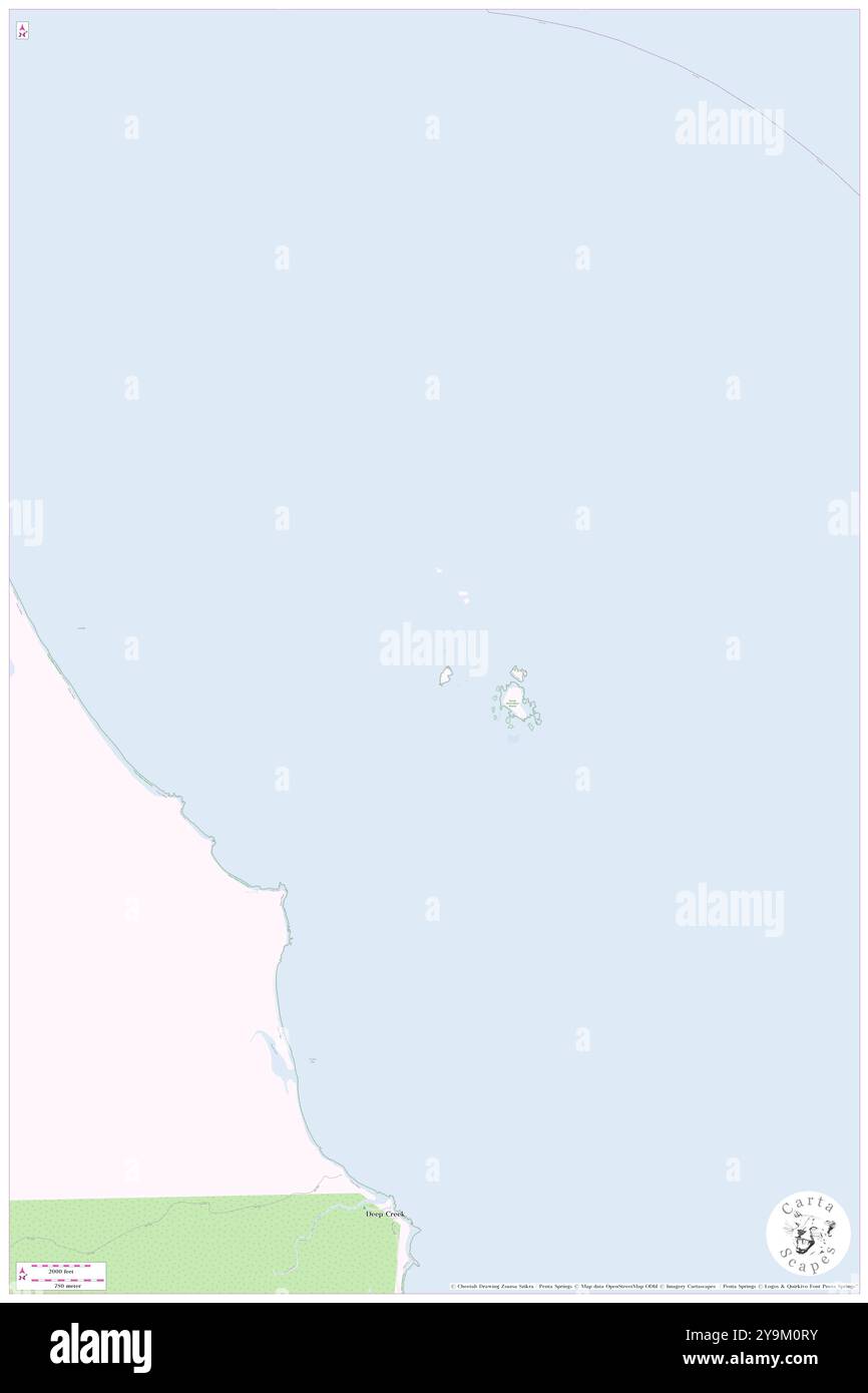 Shag Rock, , AU, Australia, Tasmania, s 40 55' 12''', N 148 19' 12''', MAP, Cartascapes Map pubblicata nel 2024. Esplora Cartascapes, una mappa che rivela i diversi paesaggi, culture ed ecosistemi della Terra. Viaggia attraverso il tempo e lo spazio, scoprendo l'interconnessione del passato, del presente e del futuro del nostro pianeta. Foto Stock