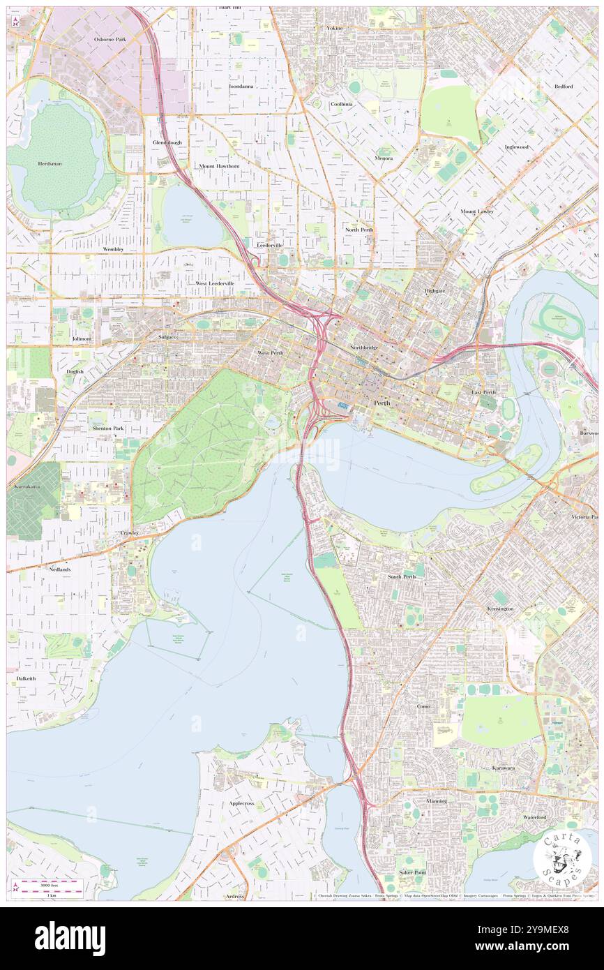 Narrows Bridge, , AU, Australia, Australia Occidentale, s 31 57' 47'', N 115 50' 49'', MAP, Cartascapes Map pubblicata nel 2024. Esplora Cartascapes, una mappa che rivela i diversi paesaggi, culture ed ecosistemi della Terra. Viaggia attraverso il tempo e lo spazio, scoprendo l'interconnessione del passato, del presente e del futuro del nostro pianeta. Foto Stock