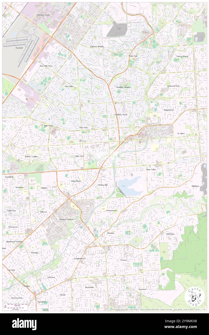 Valley View Reserve, , AU, Australia, Australia meridionale, s 34 50' 24'', N 138 40' 23'', mappa, Cartascapes Map pubblicata nel 2024. Esplora Cartascapes, una mappa che rivela i diversi paesaggi, culture ed ecosistemi della Terra. Viaggia attraverso il tempo e lo spazio, scoprendo l'interconnessione del passato, del presente e del futuro del nostro pianeta. Foto Stock