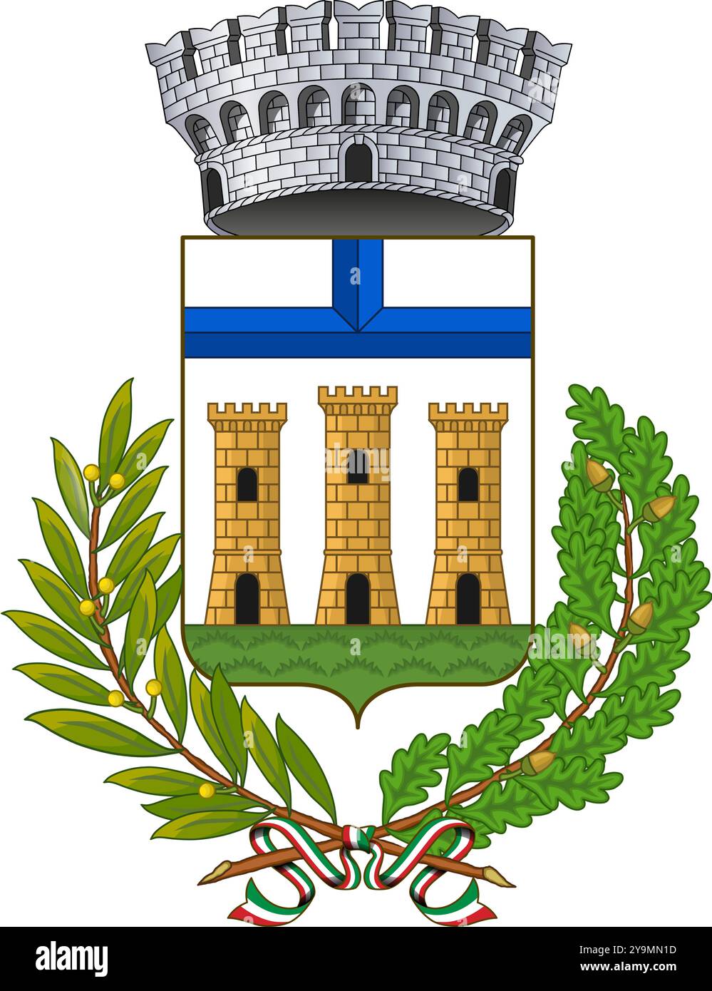 Comune di Castelvetro di Modena, Emilia Romagna, Italia, stemma, illustrazione vettoriale Illustrazione Vettoriale