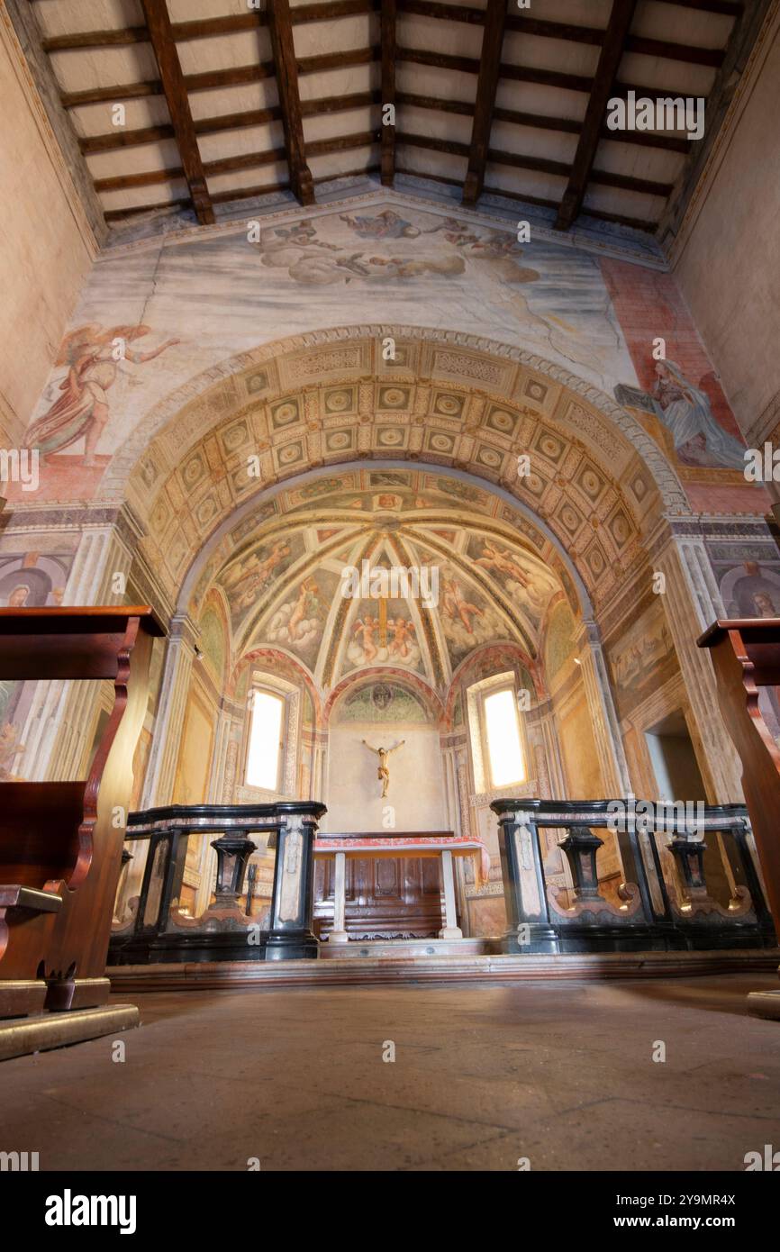 Italia, Lombardia, Pandino, Chiesa di Santa Marta, altare Foto Stock