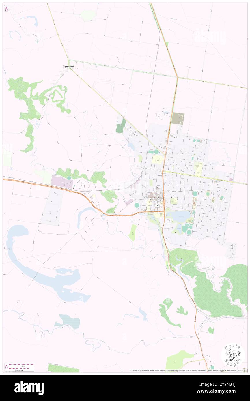 Vendita stazione ferroviaria, Wellington, AU, Australia, Victoria, s 38 6' 13'', N 147 3' 8'', MAP, Cartascapes Map pubblicata nel 2024. Esplora Cartascapes, una mappa che rivela i diversi paesaggi, culture ed ecosistemi della Terra. Viaggia attraverso il tempo e lo spazio, scoprendo l'interconnessione del passato, del presente e del futuro del nostro pianeta. Foto Stock