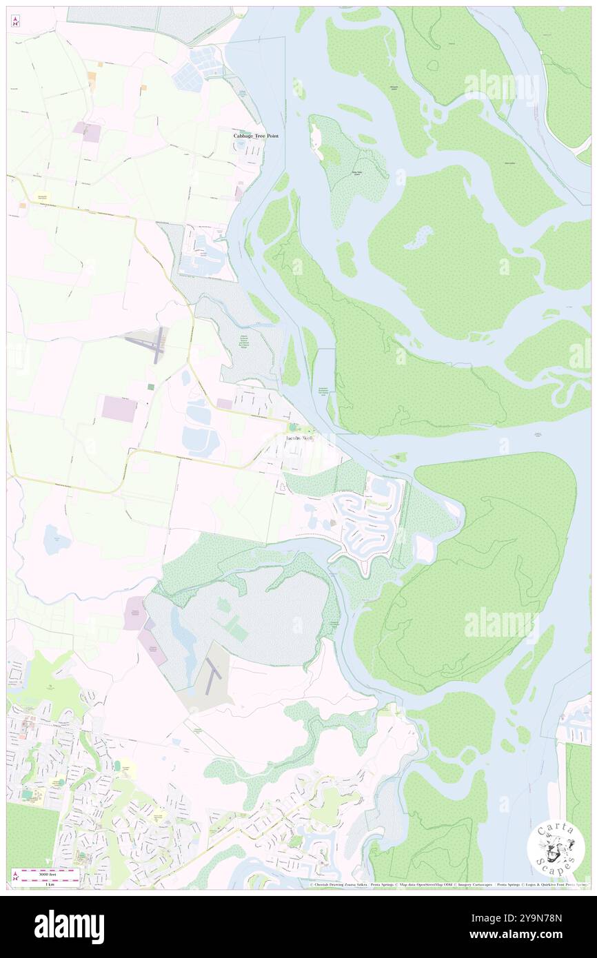 Jacobs Well, Gold Coast, AU, Australia, Queensland, s 27 46' 47'', N 153 21' 41'', MAP, Cartascapes Map pubblicata nel 2024. Esplora Cartascapes, una mappa che rivela i diversi paesaggi, culture ed ecosistemi della Terra. Viaggia attraverso il tempo e lo spazio, scoprendo l'interconnessione del passato, del presente e del futuro del nostro pianeta. Foto Stock