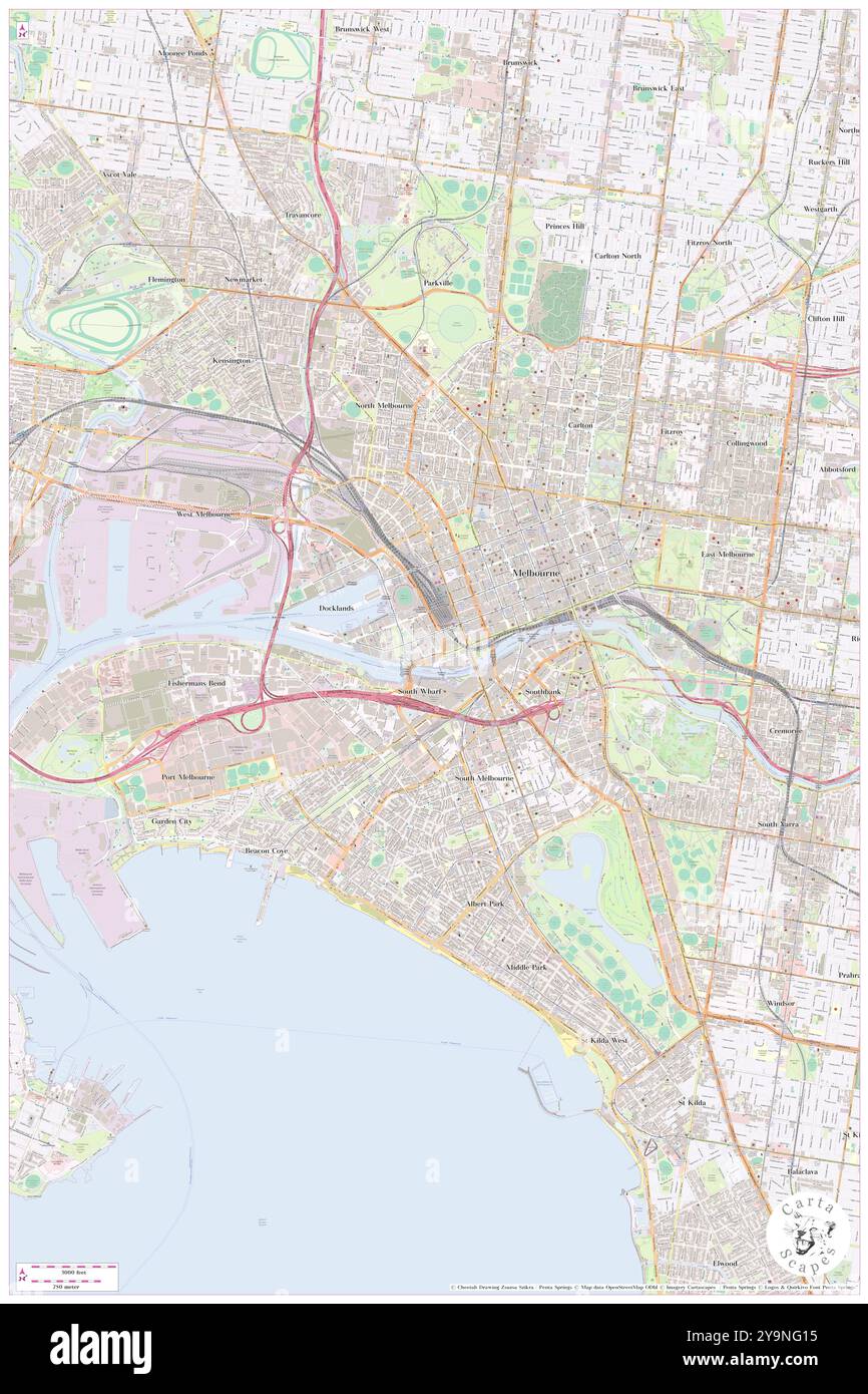 The Goods Shed tram Stop, Melbourne, AU, Australia, Victoria, s 37 49' 18'', N 144 57' 3'', MAP, Cartascapes Map pubblicata nel 2024. Esplora Cartascapes, una mappa che rivela i diversi paesaggi, culture ed ecosistemi della Terra. Viaggia attraverso il tempo e lo spazio, scoprendo l'interconnessione del passato, del presente e del futuro del nostro pianeta. Foto Stock