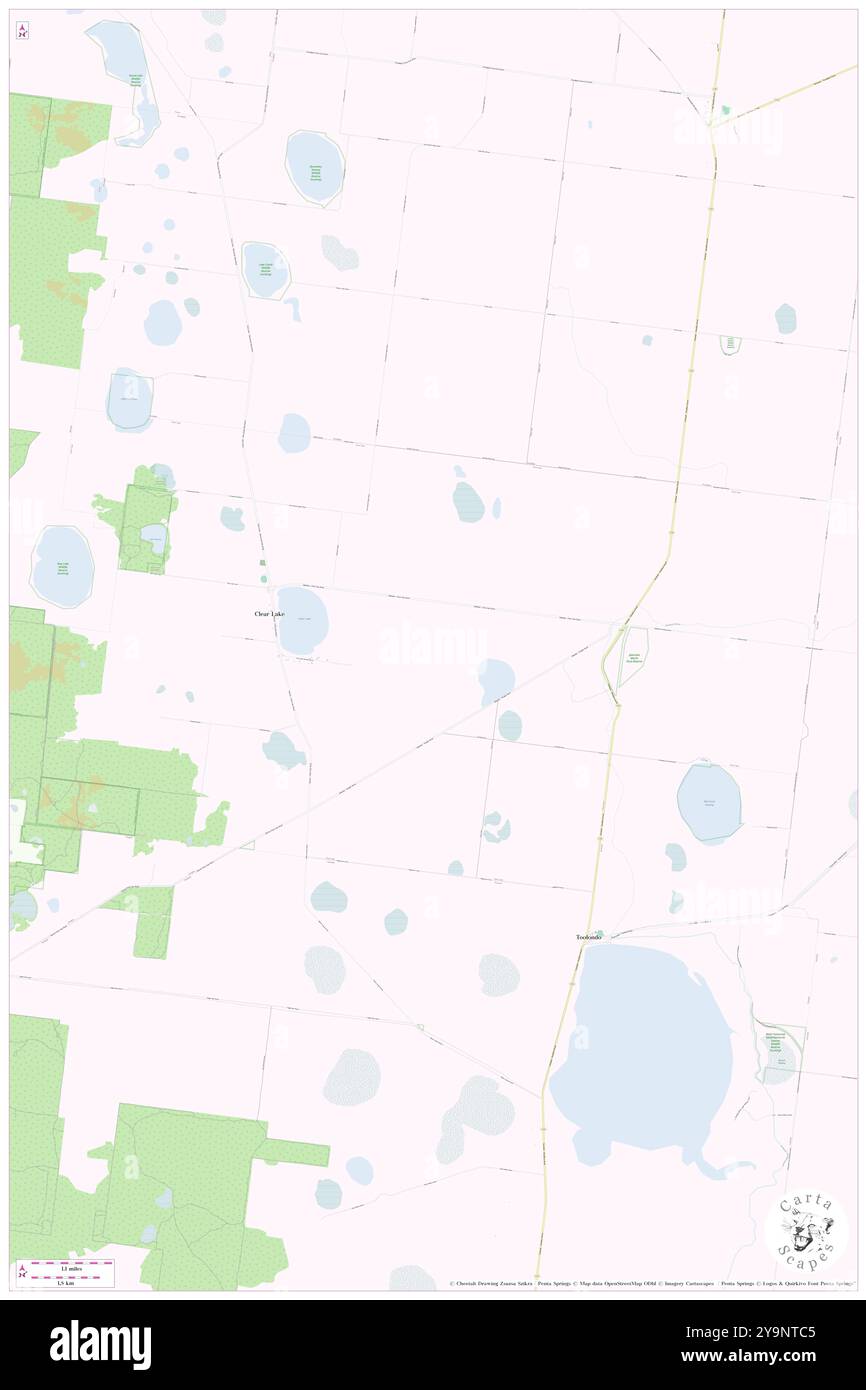 Clear Lake, , AU, Australia, Victoria, s 36 55' 59'', N 141 51' 57'', MAP, Cartascapes Map pubblicata nel 2024. Esplora Cartascapes, una mappa che rivela i diversi paesaggi, culture ed ecosistemi della Terra. Viaggia attraverso il tempo e lo spazio, scoprendo l'interconnessione del passato, del presente e del futuro del nostro pianeta. Foto Stock