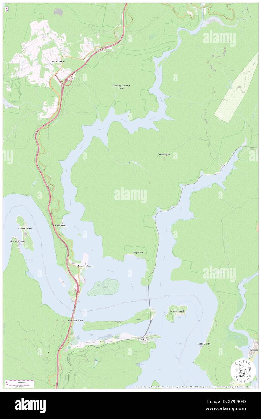 Wondabyne, UA, Australia, nuovo Galles del Sud, s 33 30' 3'', N 151 13' 16'', MAP, Cartascapes Map pubblicata nel 2024. Esplora Cartascapes, una mappa che rivela i diversi paesaggi, culture ed ecosistemi della Terra. Viaggia attraverso il tempo e lo spazio, scoprendo l'interconnessione del passato, del presente e del futuro del nostro pianeta. Foto Stock