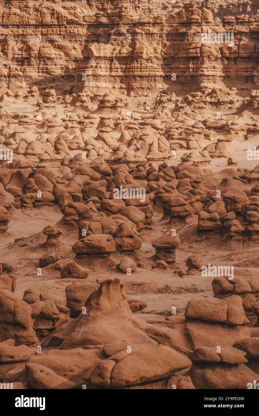 Goblin Valley Hoodoos Close Up Landscape texture senza persone Foto Stock