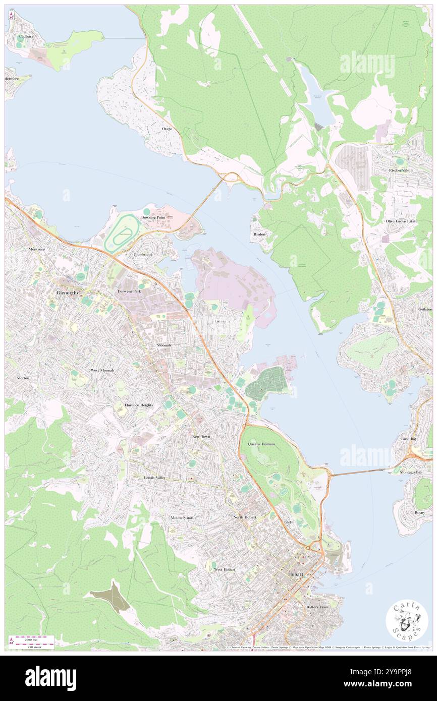 Apex Park, , UA, Australia, Tasmania, s 42 50' 24''', N 147 18' 36'', mappa, Cartascapes Map pubblicata nel 2024. Esplora Cartascapes, una mappa che rivela i diversi paesaggi, culture ed ecosistemi della Terra. Viaggia attraverso il tempo e lo spazio, scoprendo l'interconnessione del passato, del presente e del futuro del nostro pianeta. Foto Stock