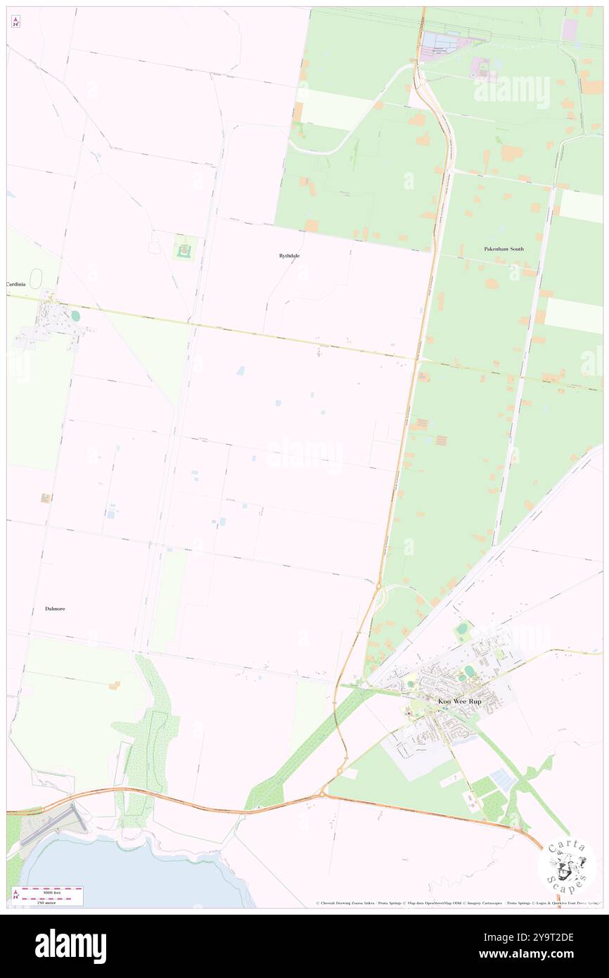 Dalmore East, Cardinia, AU, Australia, Victoria, s 38 10' 0'', N 145 28' 0'', MAP, Cartascapes Map pubblicata nel 2024. Esplora Cartascapes, una mappa che rivela i diversi paesaggi, culture ed ecosistemi della Terra. Viaggia attraverso il tempo e lo spazio, scoprendo l'interconnessione del passato, del presente e del futuro del nostro pianeta. Foto Stock