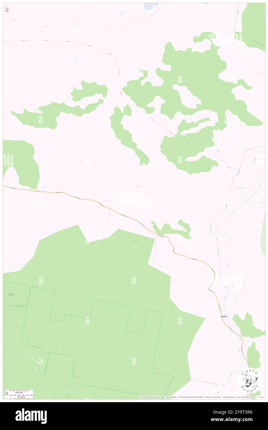 The Pinnacles, Central Highlands, AU, Australia, Tasmania, s 42 23' 59'', N 147 6' 36'', MAP, Cartascapes Map pubblicata nel 2024. Esplora Cartascapes, una mappa che rivela i diversi paesaggi, culture ed ecosistemi della Terra. Viaggia attraverso il tempo e lo spazio, scoprendo l'interconnessione del passato, del presente e del futuro del nostro pianeta. Foto Stock