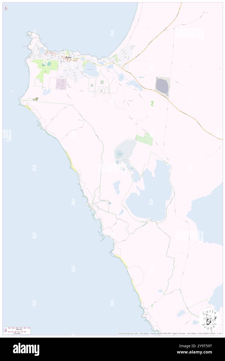 The Hermitage, Robe, AU, Australia, Australia meridionale, s 37 12' 18''', N 139 46' 57'', MAP, Cartascapes Map pubblicata nel 2024. Esplora Cartascapes, una mappa che rivela i diversi paesaggi, culture ed ecosistemi della Terra. Viaggia attraverso il tempo e lo spazio, scoprendo l'interconnessione del passato, del presente e del futuro del nostro pianeta. Foto Stock