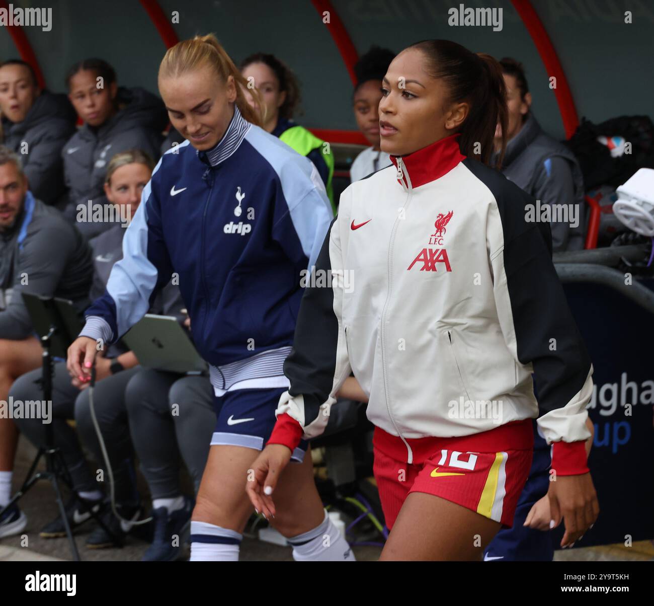 Londra, Regno Unito. 6 ottobre 2024. LONDRA, INGHILTERRA - Taylor Hinds di Liverpool Women durante la partita di calcio della Barclays fa Women's Super League tra Tottenham Hotspur Women e Liverpool Women al Breyer Group Stadium di Leyton il 6 ottobre 2024 a Londra, Inghilterra. Crediti: Action foto Sport/Alamy Live News Foto Stock