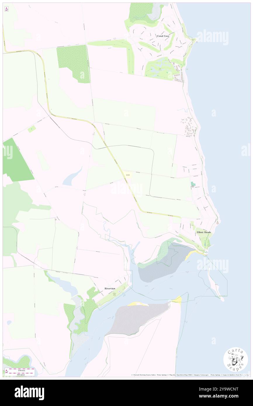 Elliott Heads, Bundaberg, AU, Australia, Queensland, s 24 54' 58'', N 152 29' 23'', MAP, Cartascapes Map pubblicata nel 2024. Esplora Cartascapes, una mappa che rivela i diversi paesaggi, culture ed ecosistemi della Terra. Viaggia attraverso il tempo e lo spazio, scoprendo l'interconnessione del passato, del presente e del futuro del nostro pianeta. Foto Stock