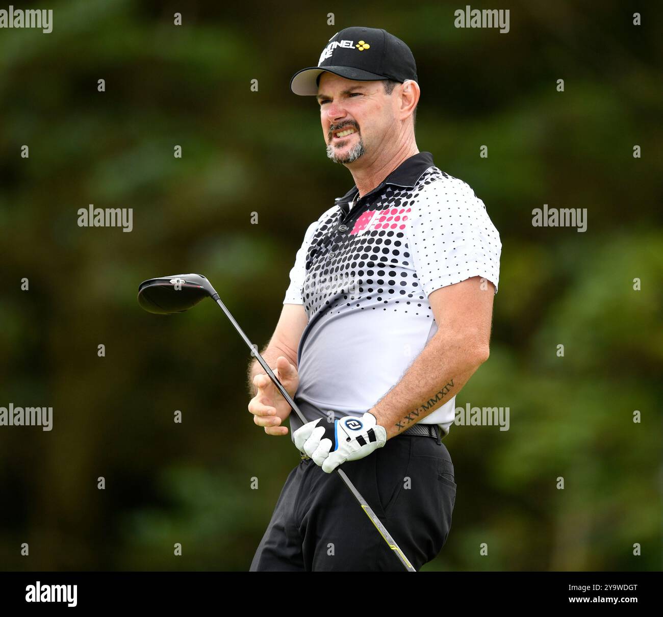 20 lug 2019; Rory Sabbatini realizza al 5° round del torneo di golf Open Championship presso il Royal Portrush Golf Club - Dunluce Course. Portrush, Irlanda del Nord. Foto Stock
