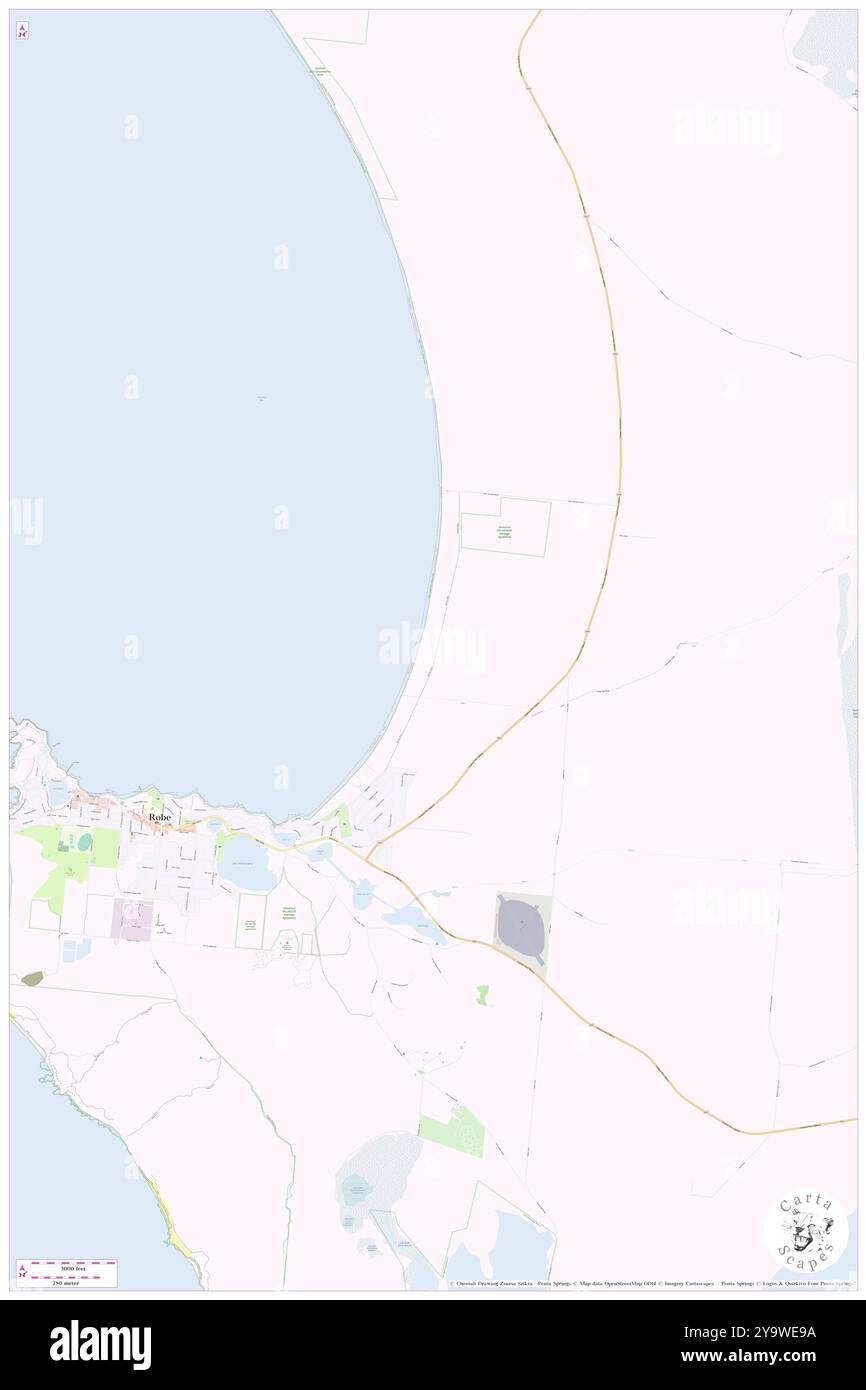 Riviera Robe, Robe, AU, Australia, Australia meridionale, s 37 8' 55'', N 139 47' 41'', MAP, Cartascapes Map pubblicata nel 2024. Esplora Cartascapes, una mappa che rivela i diversi paesaggi, culture ed ecosistemi della Terra. Viaggia attraverso il tempo e lo spazio, scoprendo l'interconnessione del passato, del presente e del futuro del nostro pianeta. Foto Stock