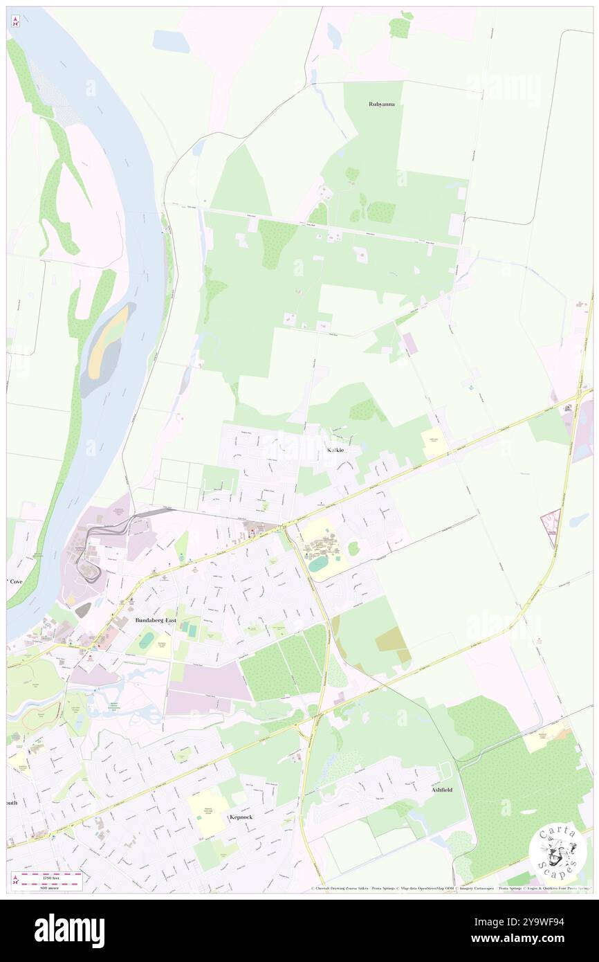 Kalkie, Bundaberg, AU, Australia, Queensland, s 24 50' 39'', N 152 23' 7'', MAP, Cartascapes Map pubblicata nel 2024. Esplora Cartascapes, una mappa che rivela i diversi paesaggi, culture ed ecosistemi della Terra. Viaggia attraverso il tempo e lo spazio, scoprendo l'interconnessione del passato, del presente e del futuro del nostro pianeta. Foto Stock