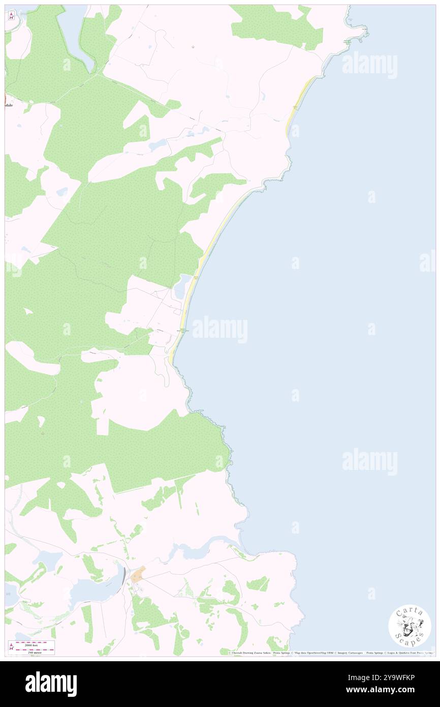 Boltons Beach Conservation area, UA, Australia, Tasmania, s 42 23' 59'', N 147 58' 47'', MAP, Cartascapes Map pubblicata nel 2024. Esplora Cartascapes, una mappa che rivela i diversi paesaggi, culture ed ecosistemi della Terra. Viaggia attraverso il tempo e lo spazio, scoprendo l'interconnessione del passato, del presente e del futuro del nostro pianeta. Foto Stock