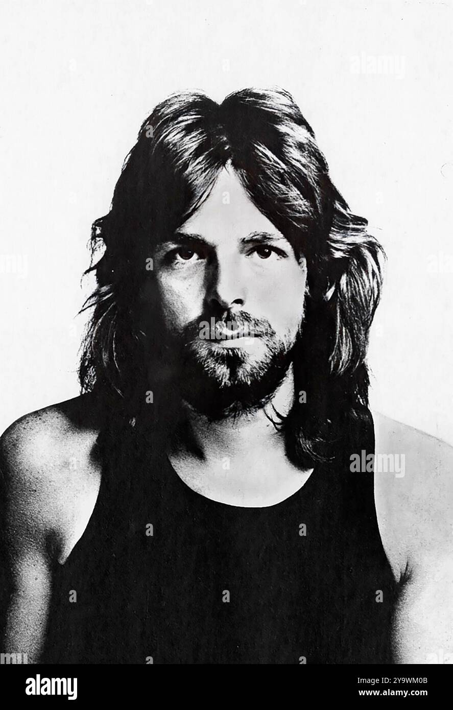 Richard Wright. Ritratto di Richard William Wright (1943-2008) sui fondatori del gruppo rock britannico Pink Floyd, 1971 Foto Stock