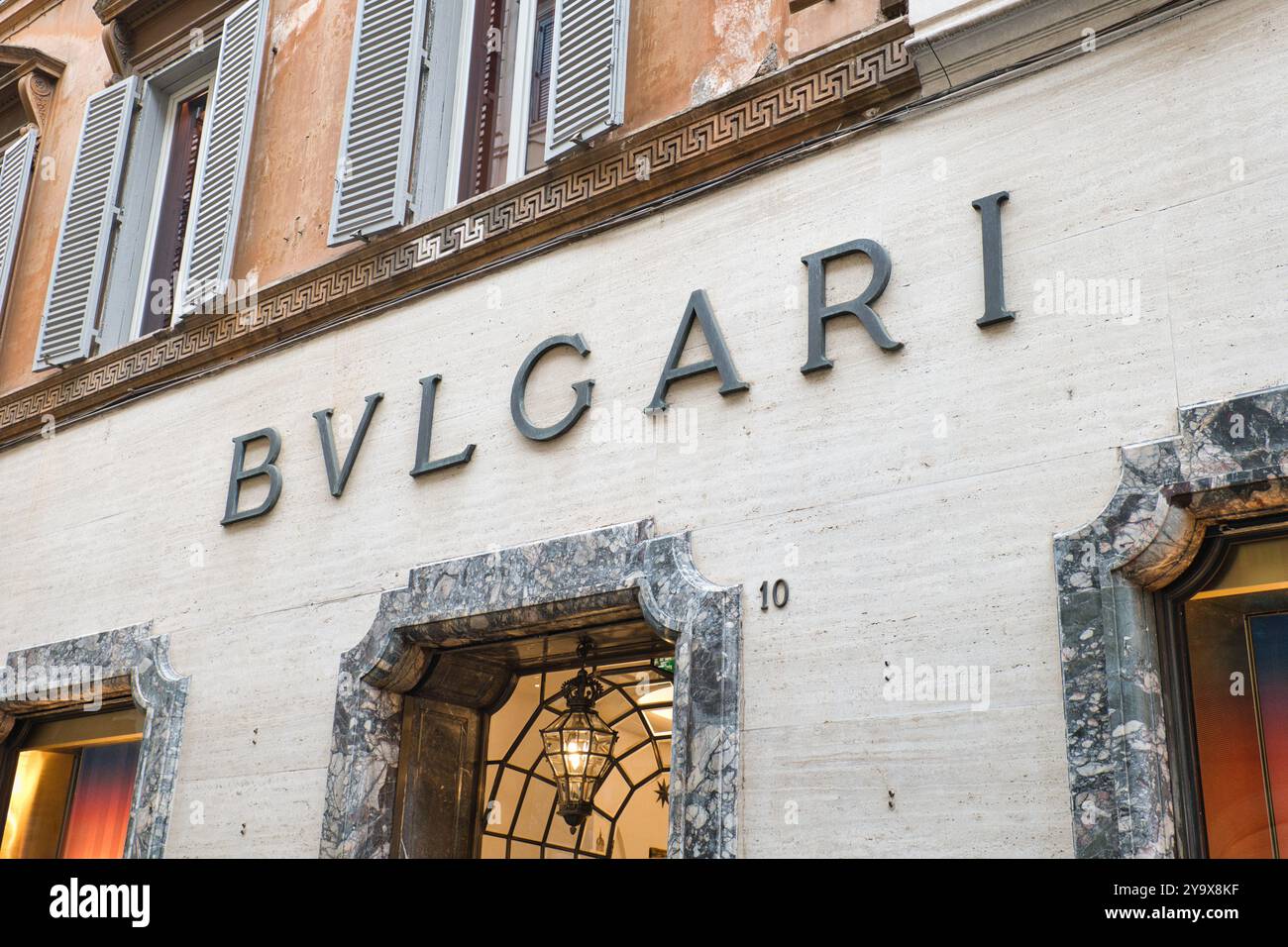 Negozio di punta Bulgari a Roma in via de condotti, Italia Foto Stock