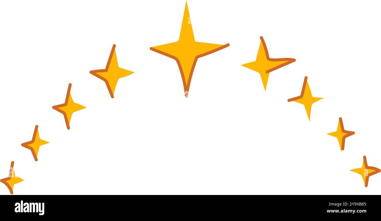 illustrazione vettoriale di cartoni animati con arco magico celeste Illustrazione Vettoriale