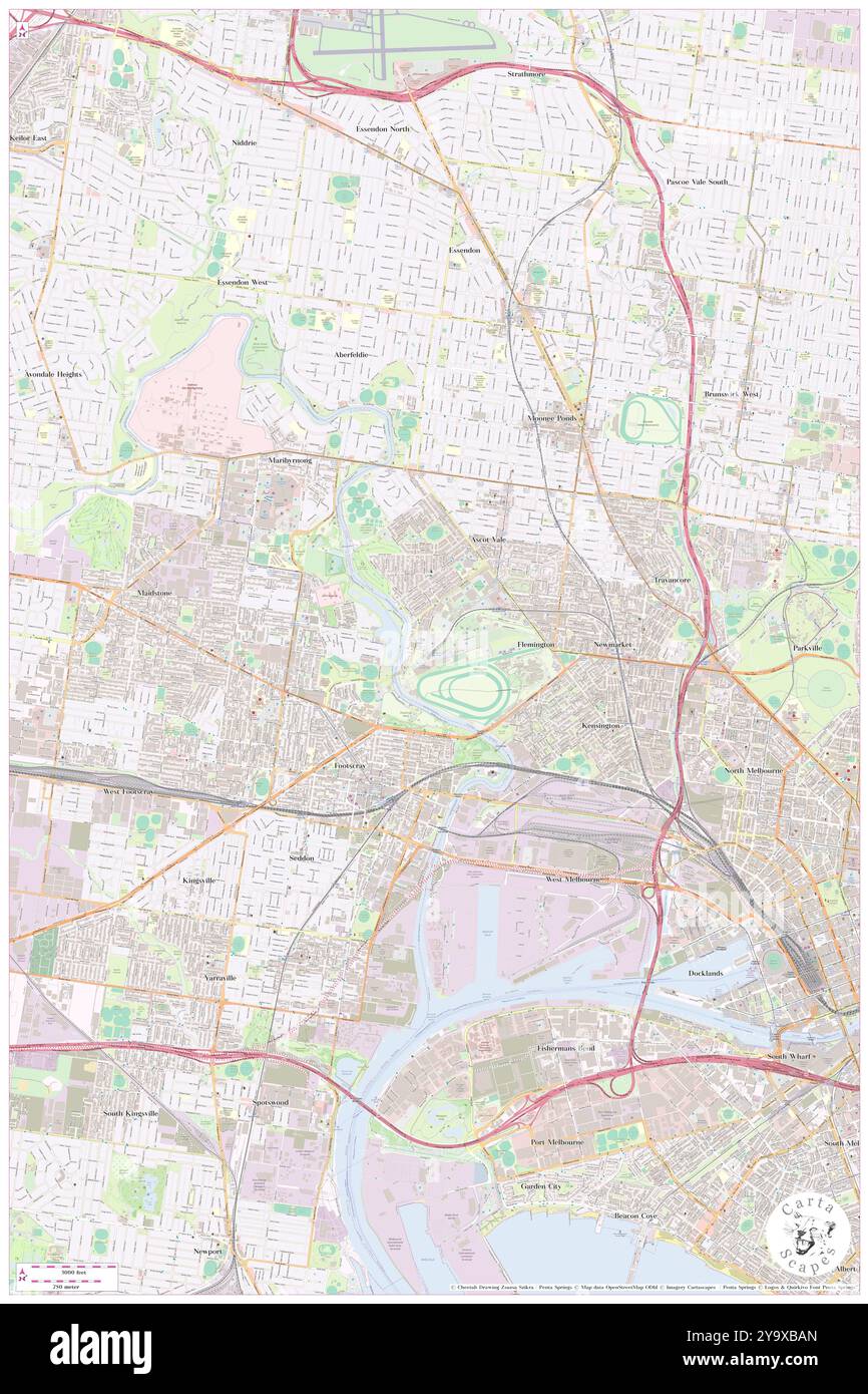 Flemington Racecourse Station, Melbourne, AU, Australia, Victoria, s 37 47' 15'', N 144 54' 26'', mappa, Cartascapes Map pubblicata nel 2024. Esplora Cartascapes, una mappa che rivela i diversi paesaggi, culture ed ecosistemi della Terra. Viaggia attraverso il tempo e lo spazio, scoprendo l'interconnessione del passato, del presente e del futuro del nostro pianeta. Foto Stock