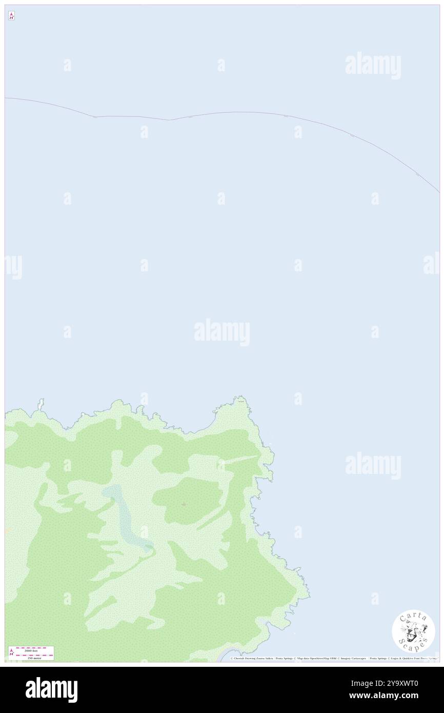 Mermaid Rock, , AU, Australia, Tasmania, s 40 22' 48'', N 144 56' 59'', MAP, Cartascapes Map pubblicata nel 2024. Esplora Cartascapes, una mappa che rivela i diversi paesaggi, culture ed ecosistemi della Terra. Viaggia attraverso il tempo e lo spazio, scoprendo l'interconnessione del passato, del presente e del futuro del nostro pianeta. Foto Stock