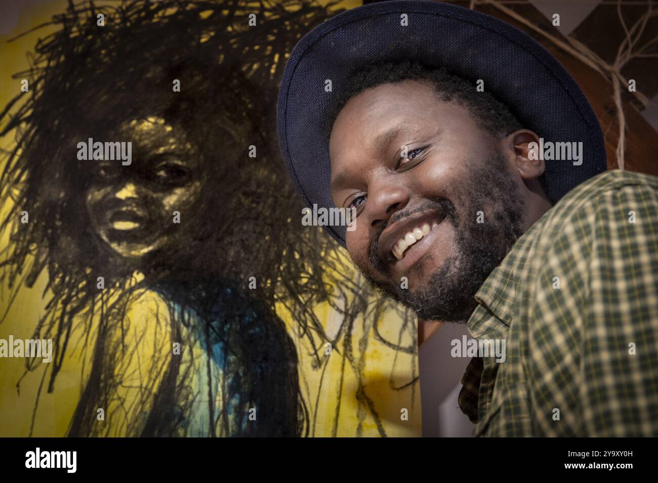 Sudafrica, Capo Occidentale, città del Capo, artista Ludwe MGOLOMBANE Foto Stock