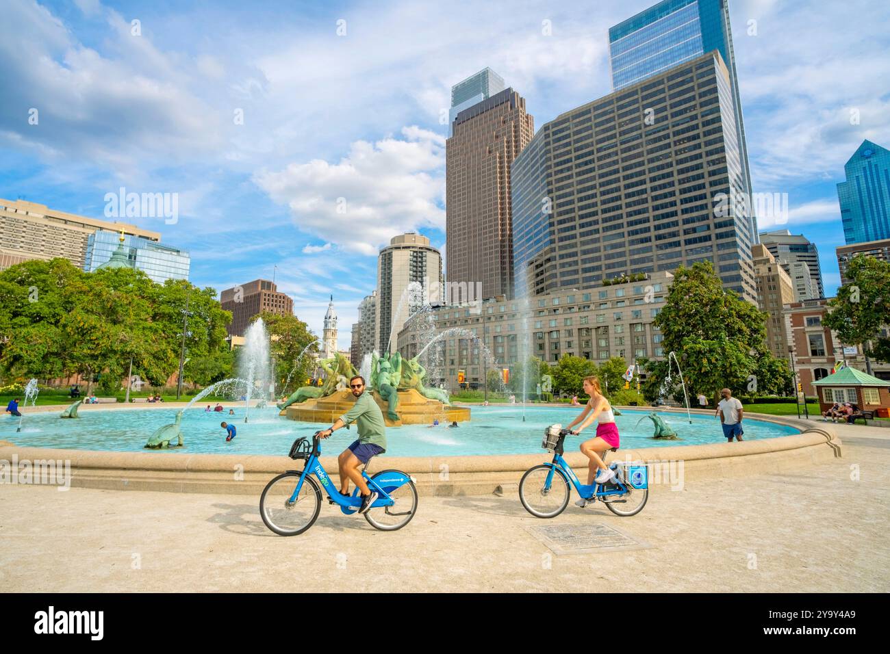 Stati Uniti, Pennsylvania, Filadelfia, Logan Square, Benjamin Franklin Parkway Foto Stock