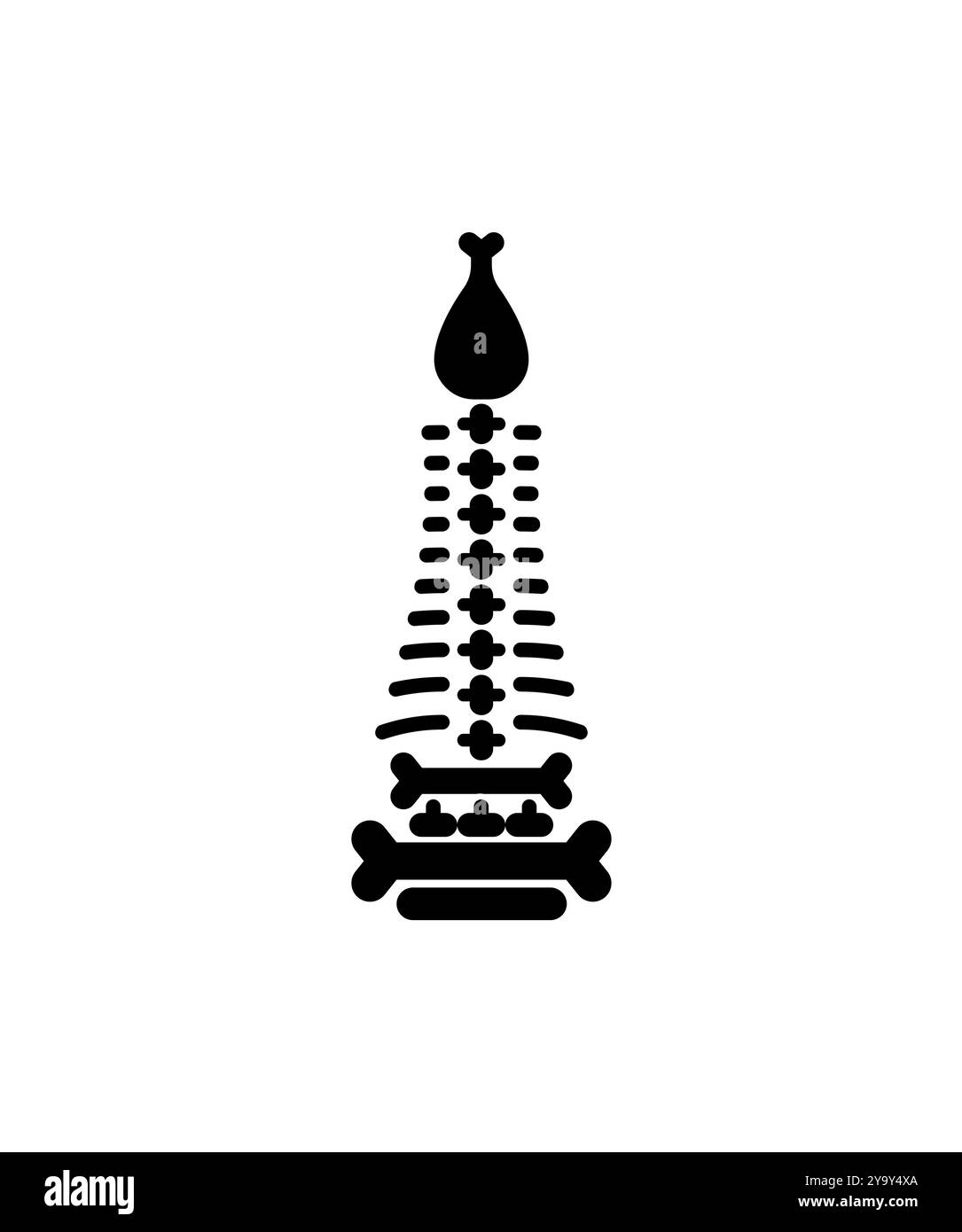 I vescovi degli scacchi hanno isolato Skeleton. Mortali pezzi di scacchi ossa e teschi. Illustrazione Vettoriale