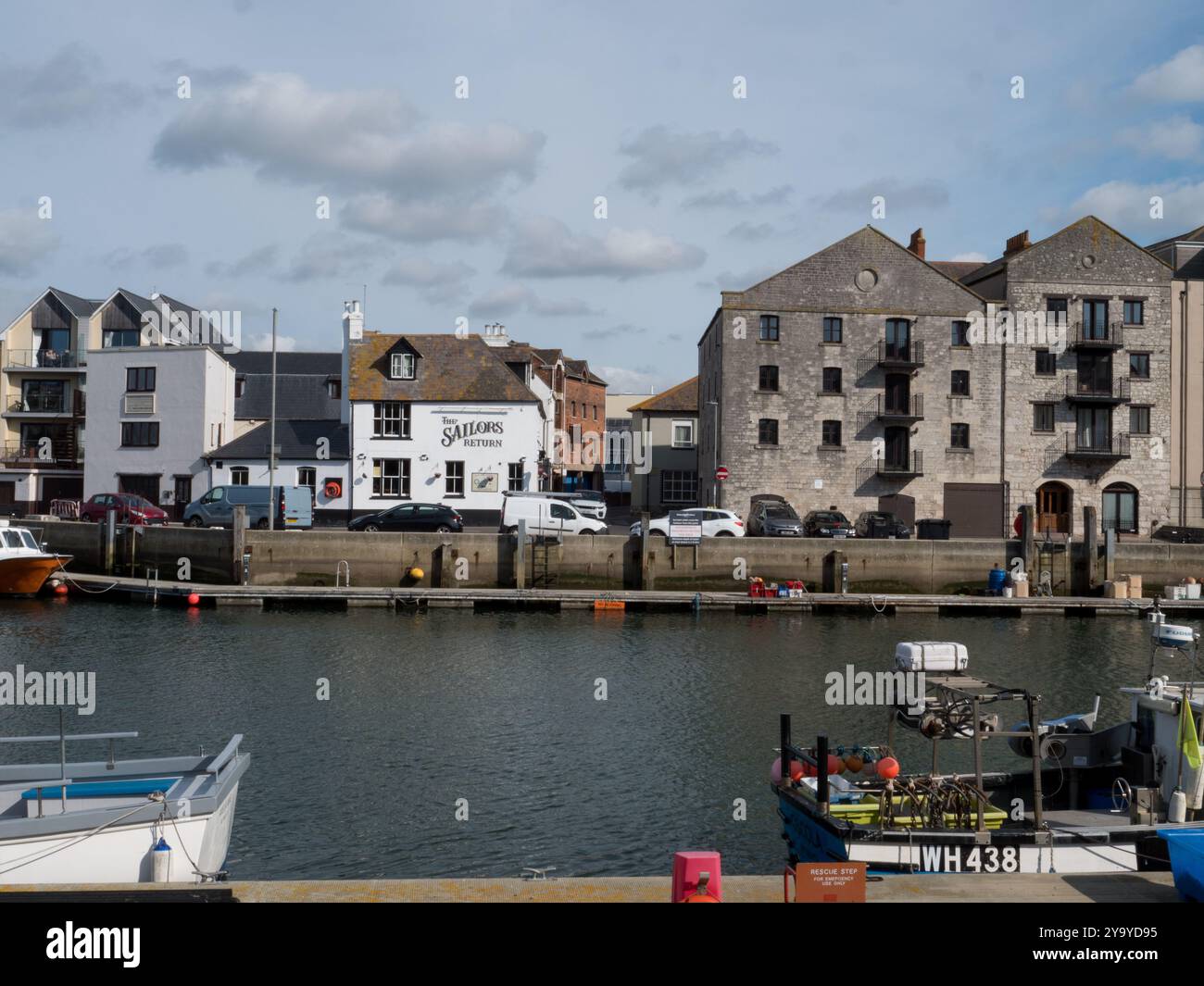 Porto di Weymouth e lato chiave Foto Stock