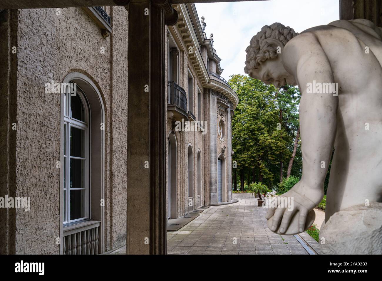 Berlino 2024: Casa del Memoriale della Conferenza di Wannsee e sito educativo. Qui è dove l'Olocausto degli ebrei è stato organizzato nel 1942. Oggi lo è Foto Stock