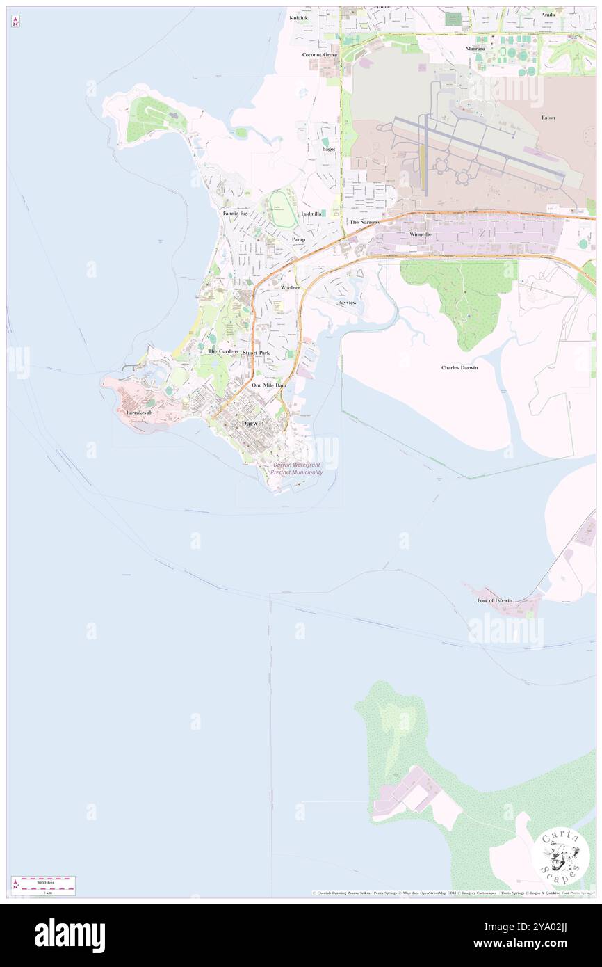 Stokes Hill, Darwin, AU, Australia, Northern Territory, s 12 27' 54'', N 130 50' 57'', MAP, Cartascapes Map pubblicata nel 2024. Esplora Cartascapes, una mappa che rivela i diversi paesaggi, culture ed ecosistemi della Terra. Viaggia attraverso il tempo e lo spazio, scoprendo l'interconnessione del passato, del presente e del futuro del nostro pianeta. Foto Stock