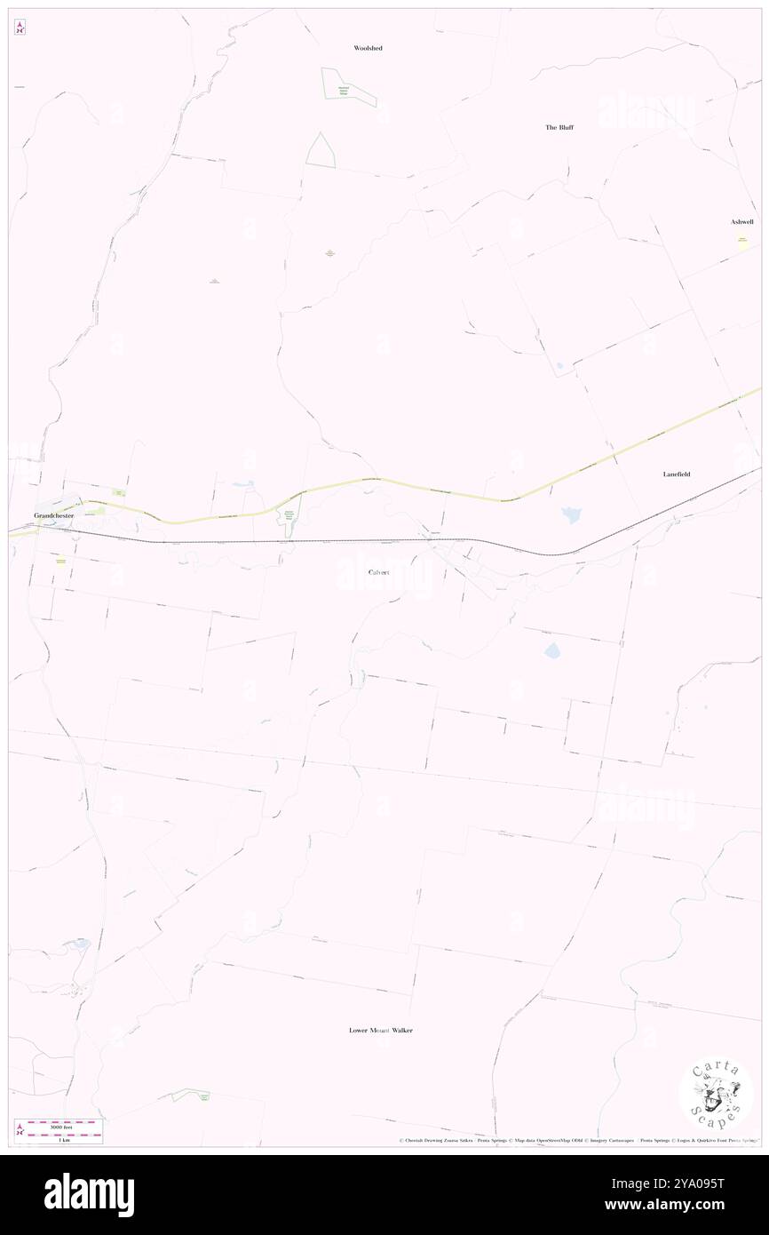 Calvert, Ipswich, AU, Australia, Queensland, s 27 40' 0'', N 152 31' 0'', MAP, Cartascapes Map pubblicata nel 2024. Esplora Cartascapes, una mappa che rivela i diversi paesaggi, culture ed ecosistemi della Terra. Viaggia attraverso il tempo e lo spazio, scoprendo l'interconnessione del passato, del presente e del futuro del nostro pianeta. Foto Stock