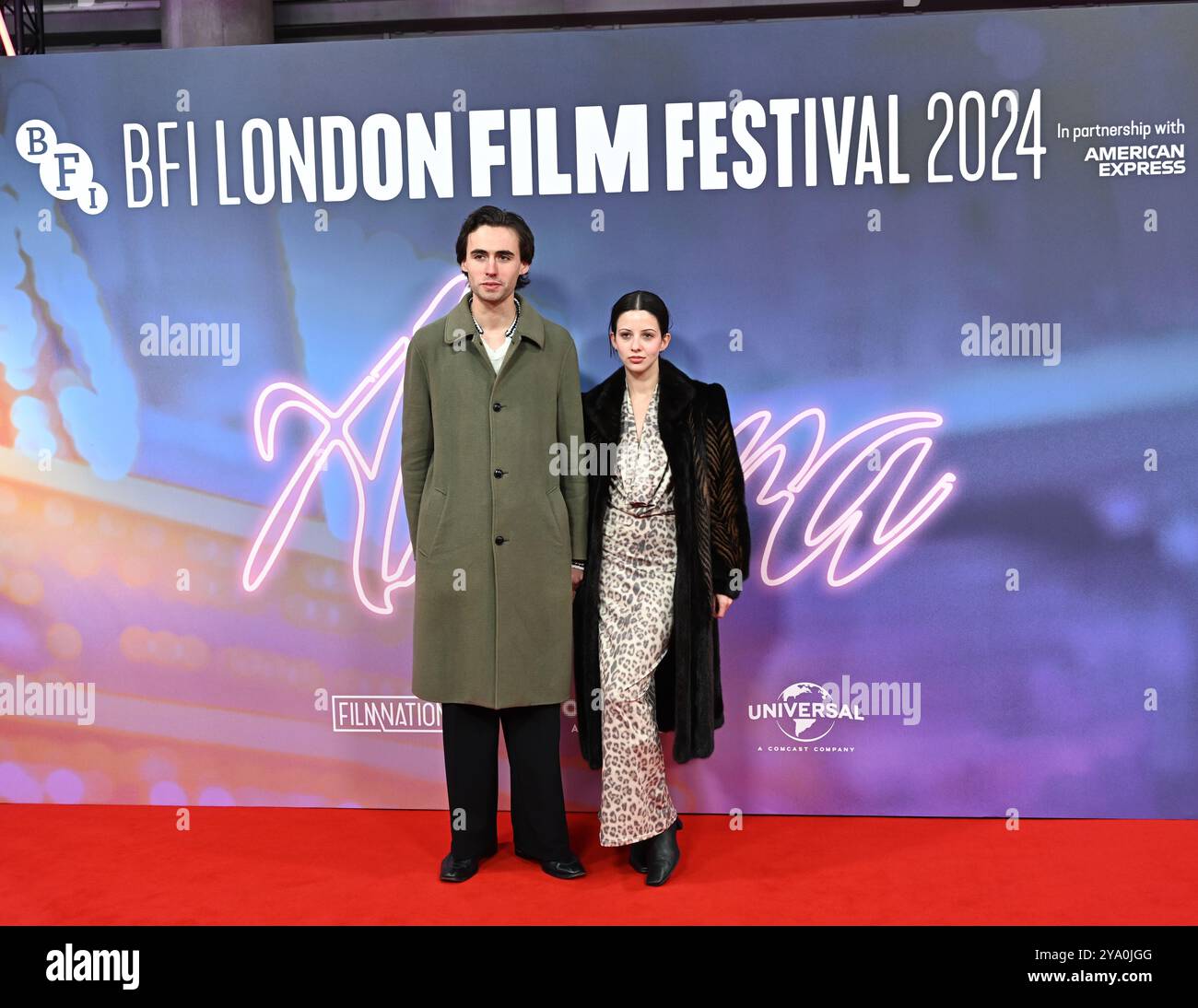 LONDRA, INGHILTERRA: 11 ottobre 2024: Charlotte Roberts partecipa al "Anora" - 68° BFI London Film Festival a Londra, Regno Unito. (Foto di 李世惠/SEE li/Picture Capital) Foto Stock