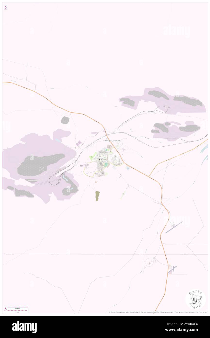 Newman, East Pilbara, AU, Australia, Australia Occidentale, s 23 21' 23'', N 119 44' 7'', MAP, Cartascapes Map pubblicata nel 2024. Esplora Cartascapes, una mappa che rivela i diversi paesaggi, culture ed ecosistemi della Terra. Viaggia attraverso il tempo e lo spazio, scoprendo l'interconnessione del passato, del presente e del futuro del nostro pianeta. Foto Stock