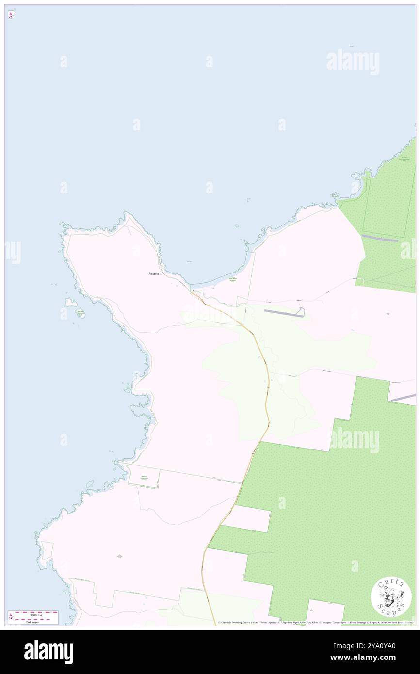 Palana, Flinders, AU, Australia, Tasmania, s 39 46' 0'', N 147 52' 59'', MAP, Cartascapes Map pubblicata nel 2024. Esplora Cartascapes, una mappa che rivela i diversi paesaggi, culture ed ecosistemi della Terra. Viaggia attraverso il tempo e lo spazio, scoprendo l'interconnessione del passato, del presente e del futuro del nostro pianeta. Foto Stock