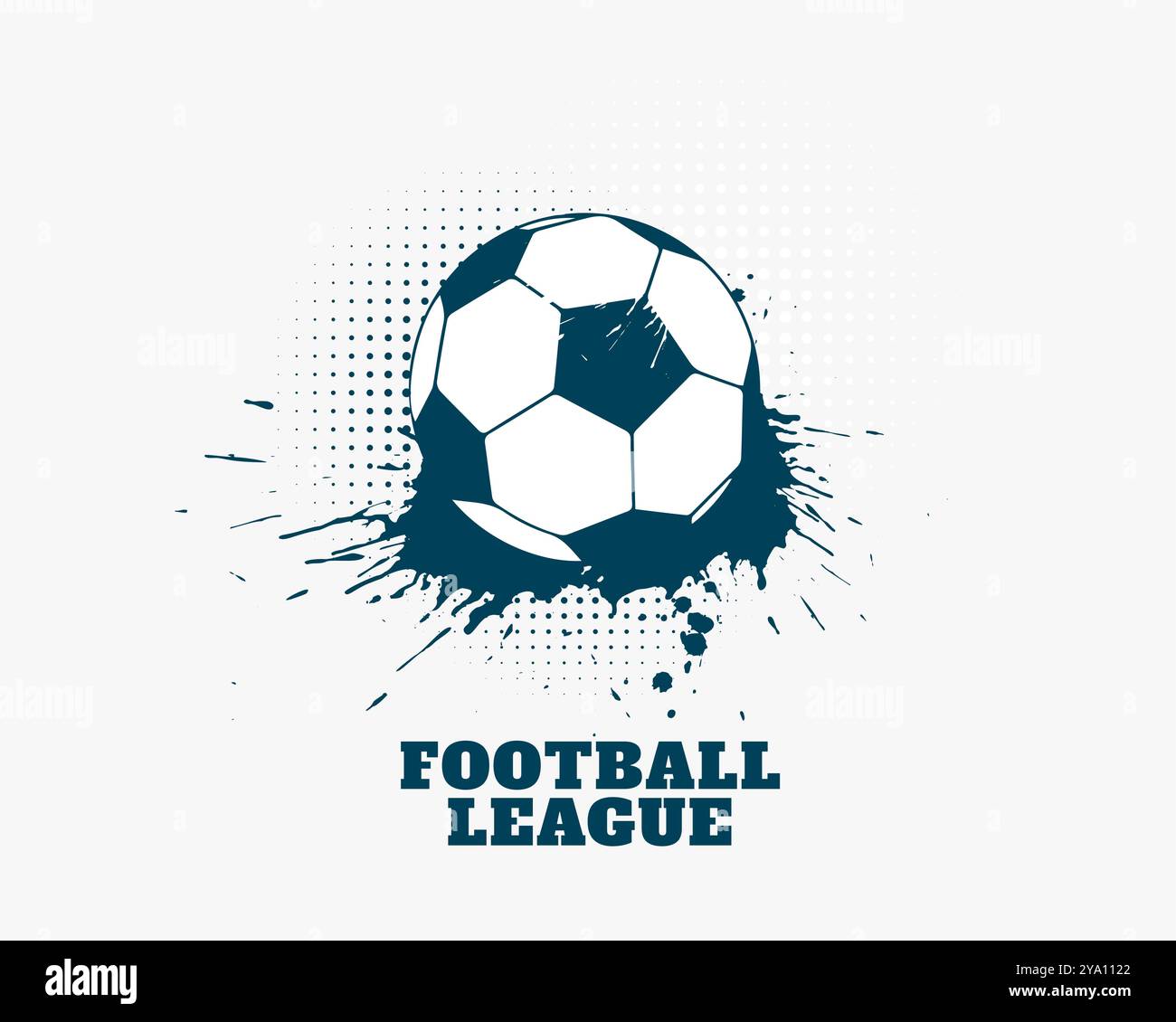 sfondo di calcio o campionato di calcio con effetto splatter Illustrazione Vettoriale