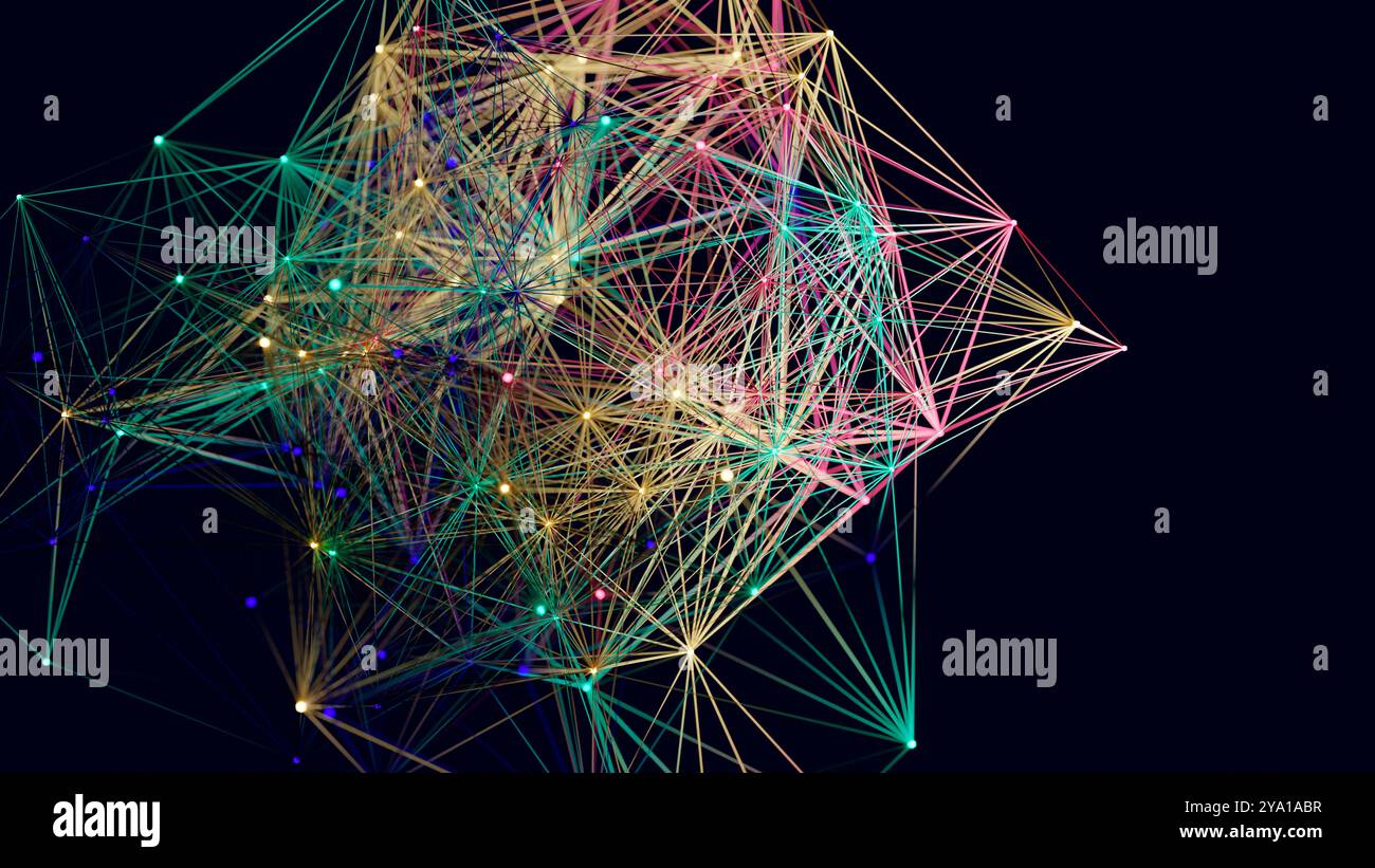 Rete digitale, illustrazione concettuale. Foto Stock